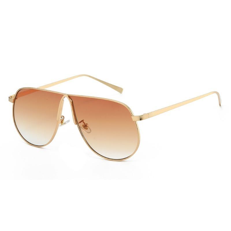 Fashion Oversized Sunglasses Men Women Pilot Sun Glasses Brand Designer Shades Metal Eyewear Unisex Sunnies