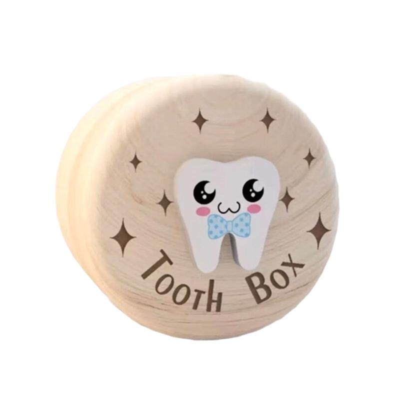 Unique Baby Tooth Keepsakes Box Handmade Wood Organizers Storage for First Teeth Baby Nursery Boy Girl