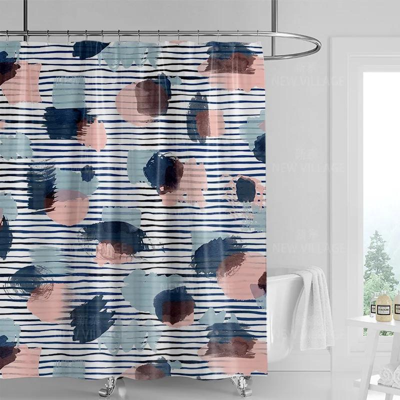 

Abstract Graffiti Shower Curtain Machine Washable Fade-proof Nordic Family Bathroom Decorative Shower Curtain 180x200 90x180cm