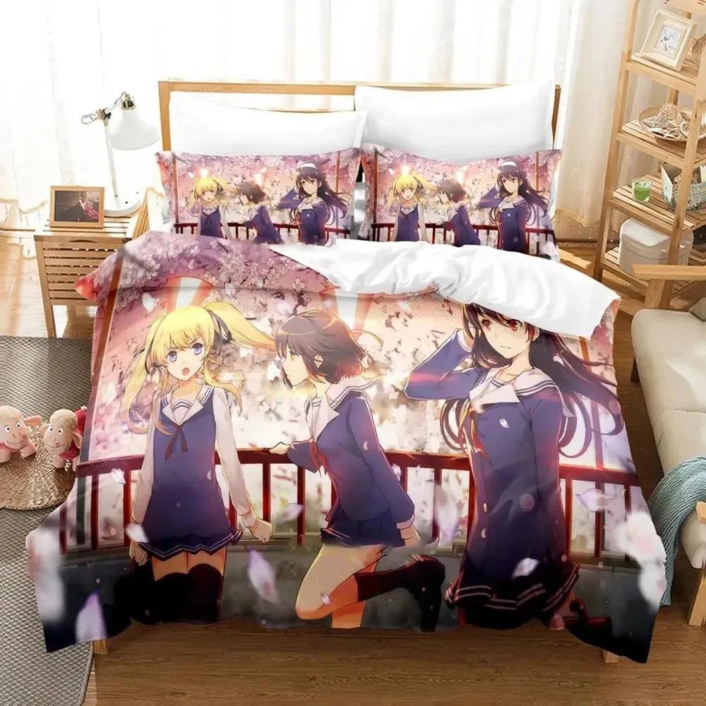Anime Saekano How to Raise a Boring Girlfriend Bedding Set Boys Girls Twin Queen Size Duvet Cover Pillowcase Bed Boys Adult