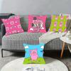 Fashion Cartoon Candy P-Percy Pig Cute Cushion Cover Pillow Cover Home Sofa Living Decoration Room  Office Car Nordic Simplicity