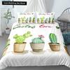 Cactus King Queen Duvet Cover Succulents Bedding Set for Kids Teens Adults Green Botanical Flowers 2/3pcs Polyester Quilt Cover