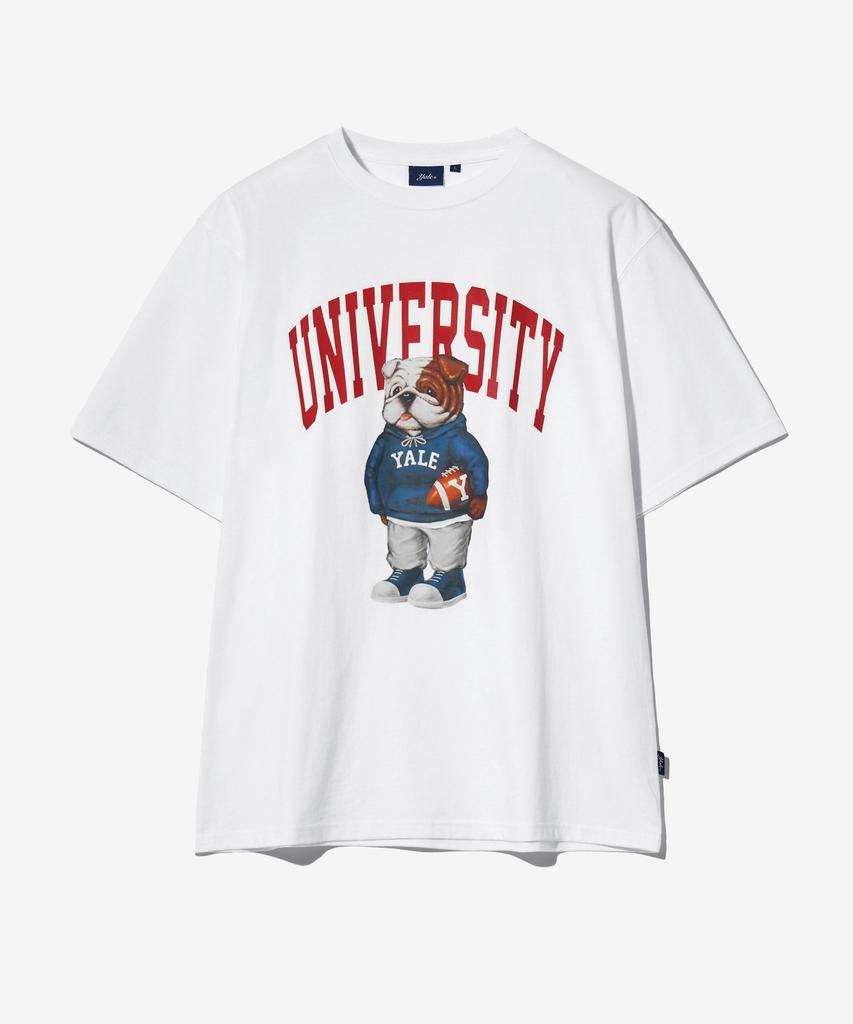 YALE University Dan Short Sleeve T-Shirt White/Red