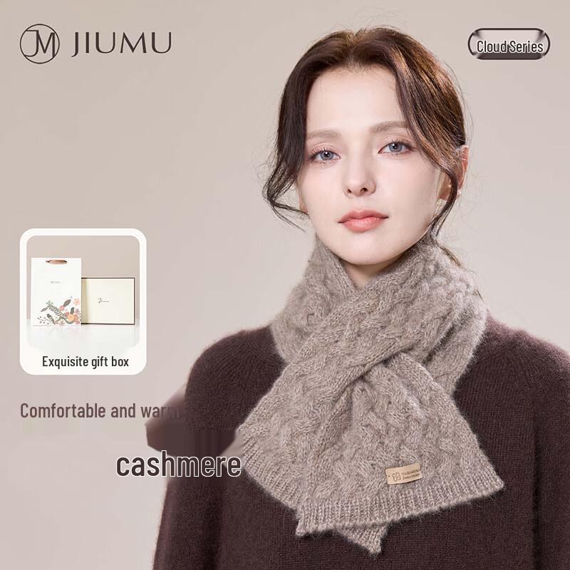 JIUMU Women s Pure Cashmere Small Scarf One Size
