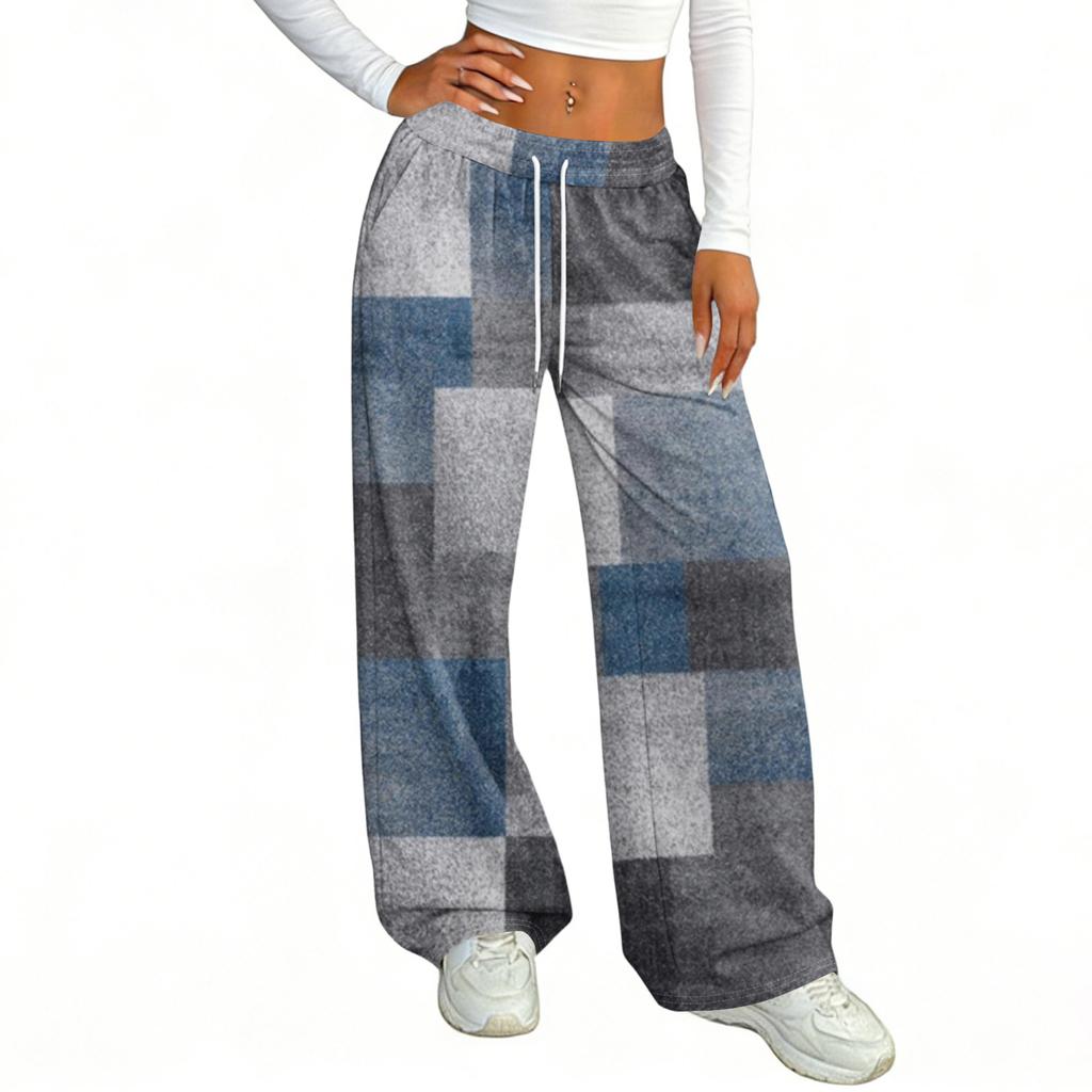 Damen Lässige und Modische Elastische Taille Weite Hose