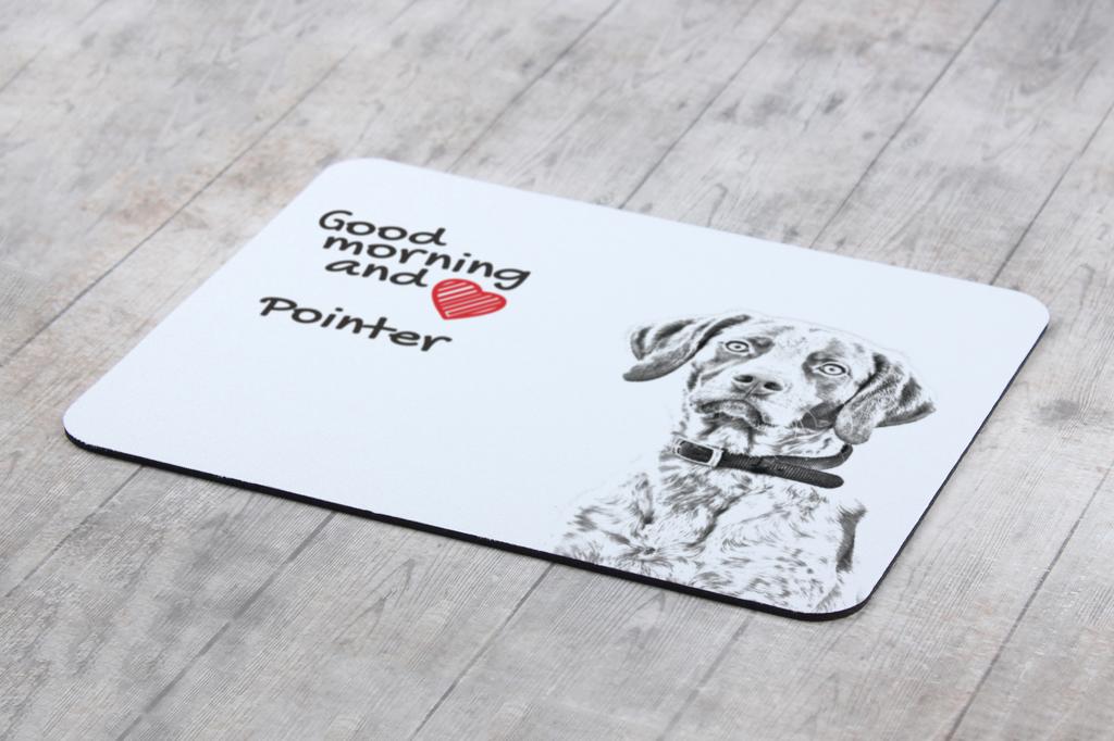 English Pointer II - baskılı mouse pad, kişiselleştirilmiş köpek temalı mouse pad, Art-Dog markasından bir ofis çalışanı için benzersiz bir gadget