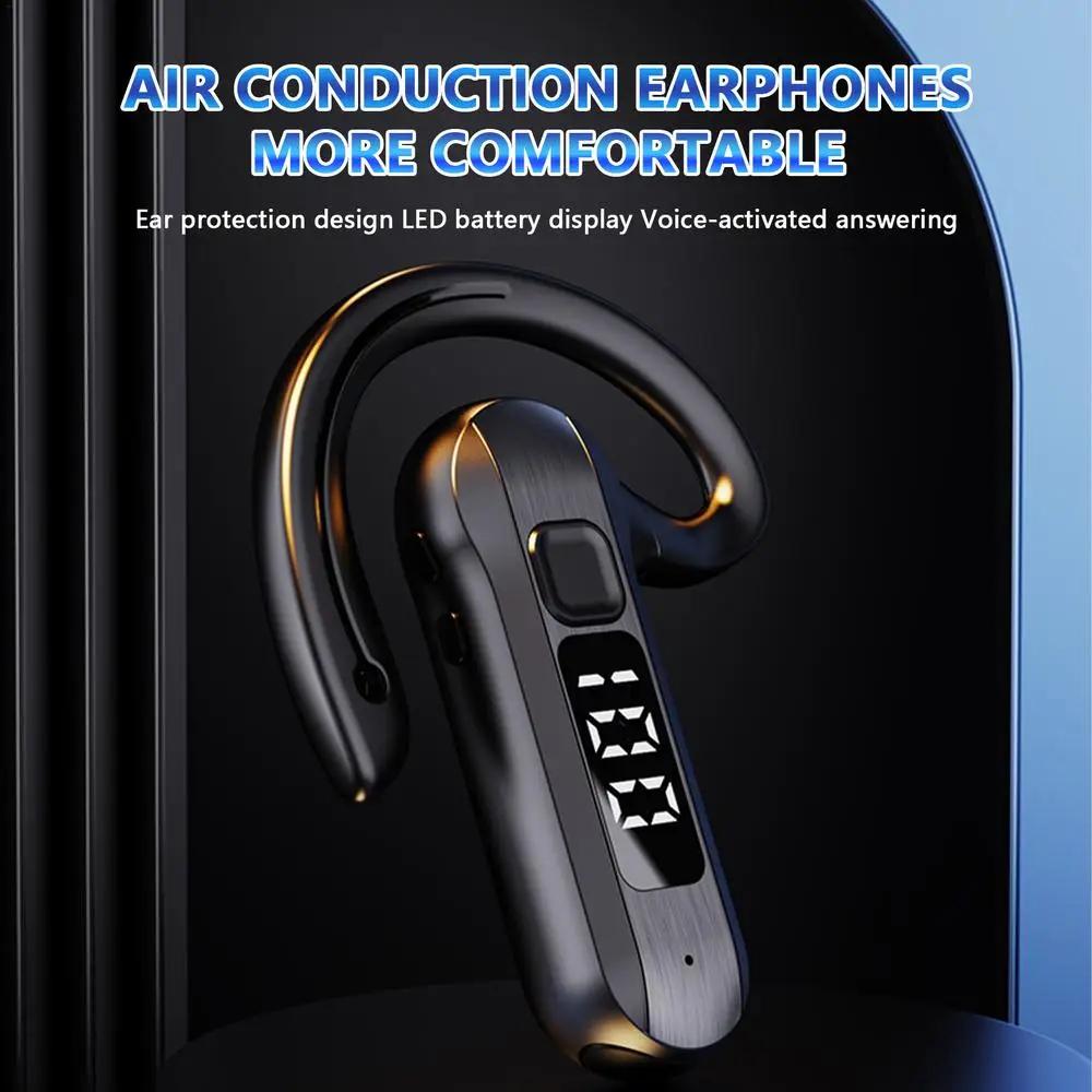 Auriculares Deportivos Bluetooth 5.2 Auriculares de Conducción Ósea Inalámbricos Abiertos para Correr Auriculares Bluetooth con Reducción de Ruido y Micrófono
