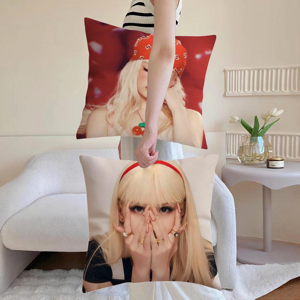Kpop Style S-Somi Cushion Cover Breathable Linen Pillowcase Summer Odorless Eco-Friendly Invisible Zipper Washable