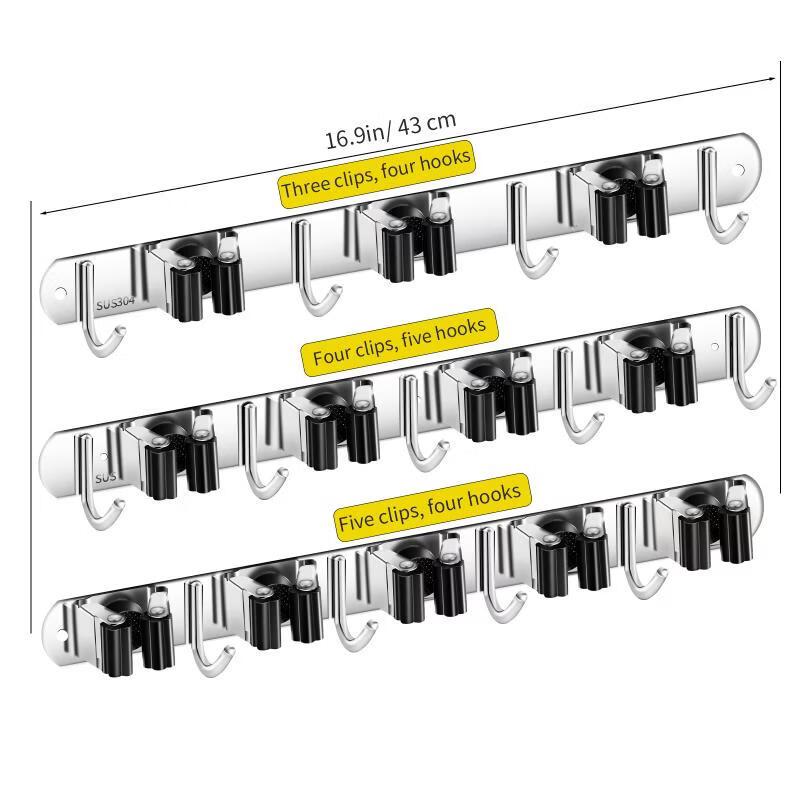 ZNMW Adhesive Mop and Broom Holder