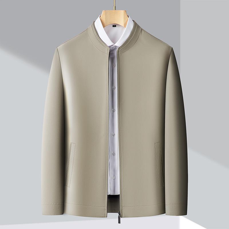 Stand-up Collar Jacket Men's Business Leisure Middle-aged and Elderly Dad Oversized Men's Jacket Jacket