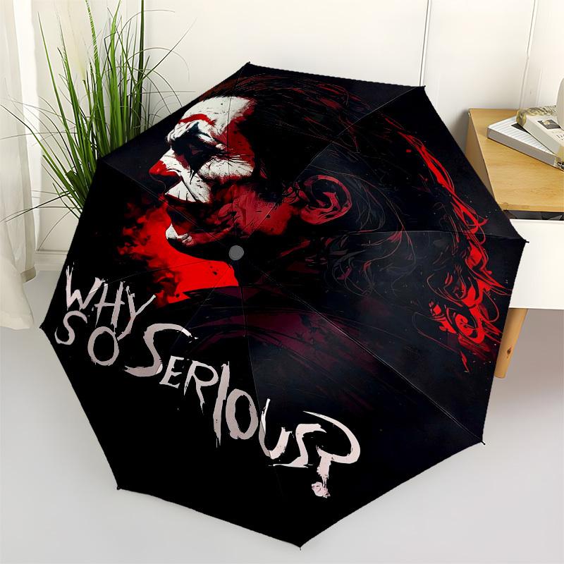 

1pc Why So Serious Umbrella with Plastic Handle,Suitable for All Seasons Travel Outdoor Multi-functional UmbrellaDCS078