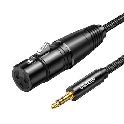 UGREEN XLR Conversion XLR Cable Microphone Cable Male To XLR Female Unbalanced Connection Nylon Braid High Durability Stereo To XLR Conversion Cable