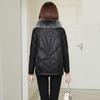 Genuine leather jacket for women Genuine leather down jacket for women Sheepskin fox fur collar short Korean style slim coat for women