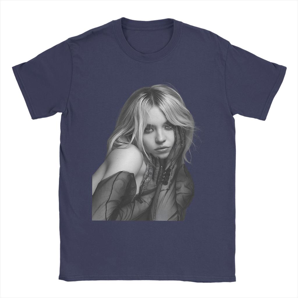 Sydney Sweeney Cool Actress T Shirt Harajuku T Shirts Short-Sleeved Y2K Funny Tops Summer Cotton O Neck Oversize Top Tees