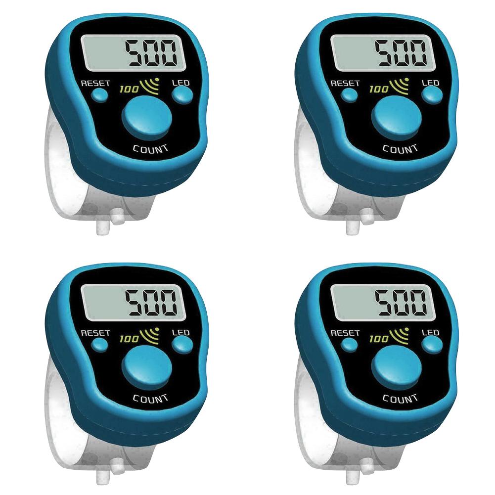 Mini Stitch Marker Row Finger Counter LCD Electronic Digital Display Tally Counter with Light Sewing Knitting Weave Buddha Pray