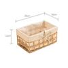 Rectangular Wicker Basket Cube Storage Box Wicker Storage Basket Hand-Woven Paper Rope Decorative