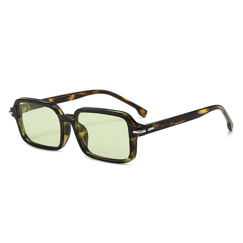 Classic Black Frame Square Sunglasses With Uv Protection For Casual And Night Out