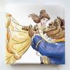 Rib Art Deli Poster Panel, Beauty and the Beast, 20cm X 20cm, Disney Princess, Made In Japan, Lightweight Fabric, IKE-DSNY-2106-01