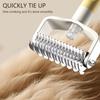 Pet Deshedding Brush With Massage Function Sprayer Dog Grooming Tool For Shedding Control And Coat Care