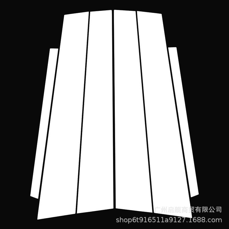 For Infiniti FX35FX45 G25 G35 G37 2003-2008 Window Trim Strips Bright Black Center Pillar Sticker Universal