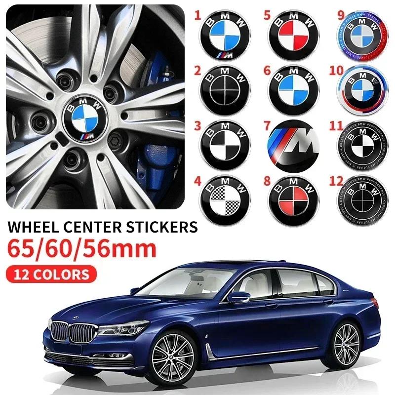 4 SZTUKI 56MM 60MM 65MM Naklejka na kołpak samochodowy Naklejka dekoracyjna na środek koła Akcesoria do modyfikacji samochodu Dla BMW Znak odznaki M