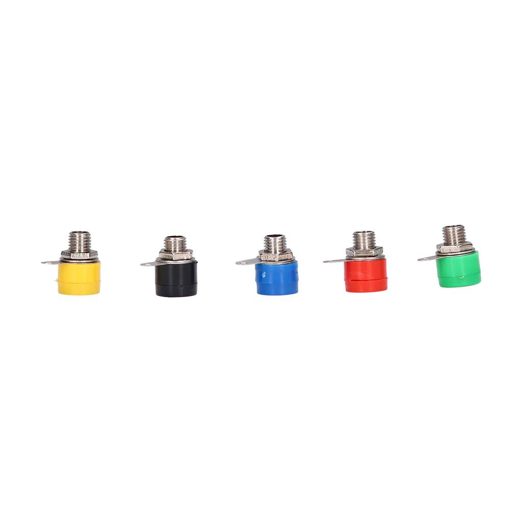 10Sets Banana Plug Stable Transmission Corrosion Resistant 4mm 5 Colors Banana Panel Terminal for Ship Computer