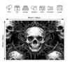 1pc Gothic Skull Party Banner - Black and White Skull Horror Aesthetics, Durable Polyester, Suitable for Halloween