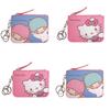 Cute Cartoon Small White Dog Pudding Dog Twin Star Long Ear Leather Card Case Coin Purse Keychain Pendant In-stock Pu Leather Anime Pattern