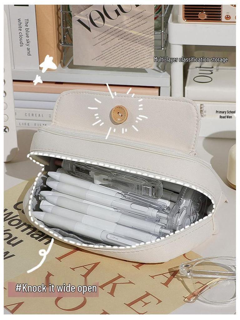 Japanese Style Large Capacity Pencil Case for Students