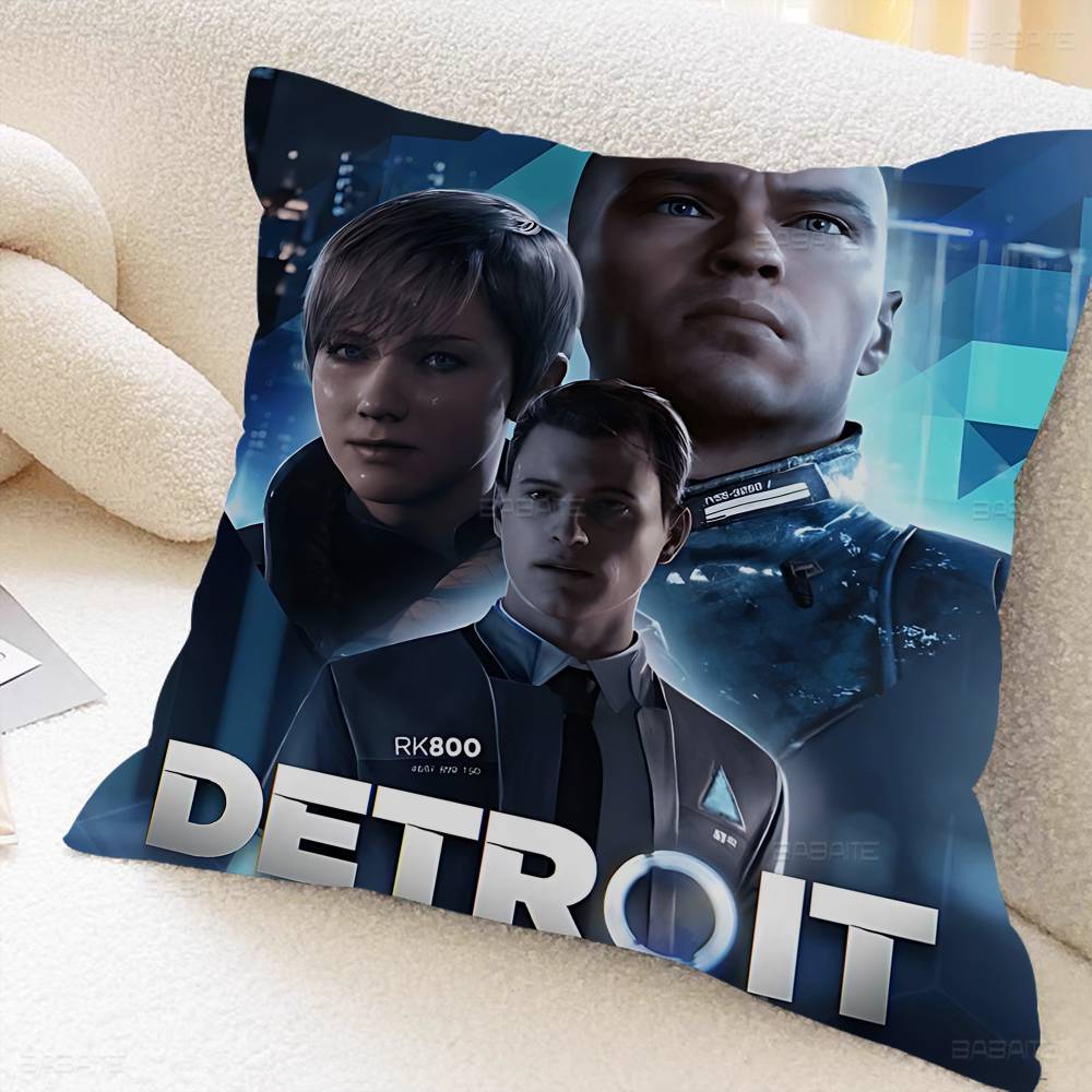 D-Detroit B-Stań się H-Człowiekiem Poszewka na Poduszkę Poszewka na Poduszkę Sofę Dekoracja Pokoju Domowego Prezent dla Dzieci