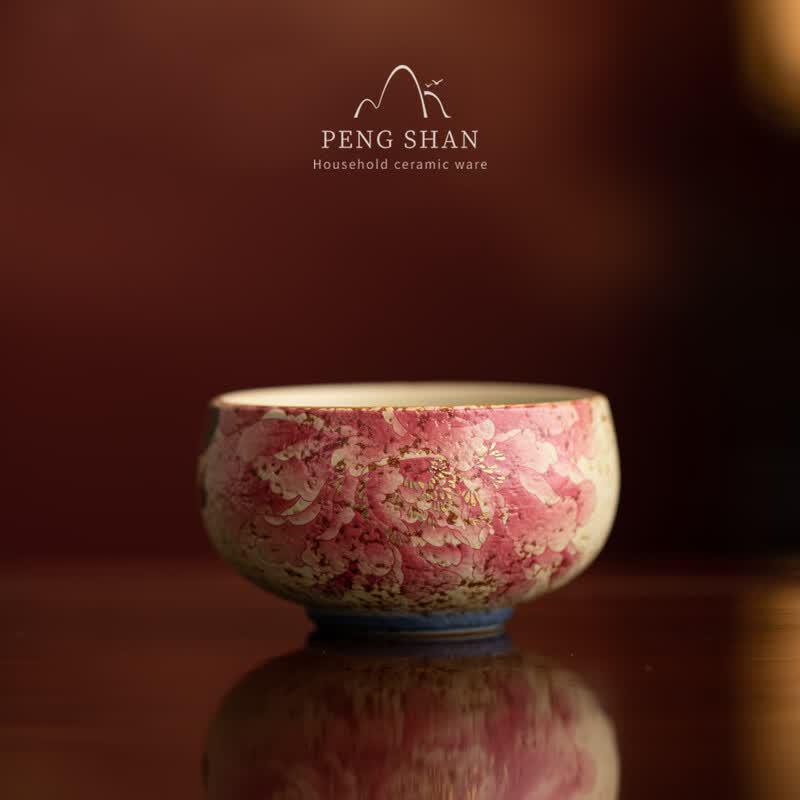 Dehua Kiln Ceramic Peony Master Teacup