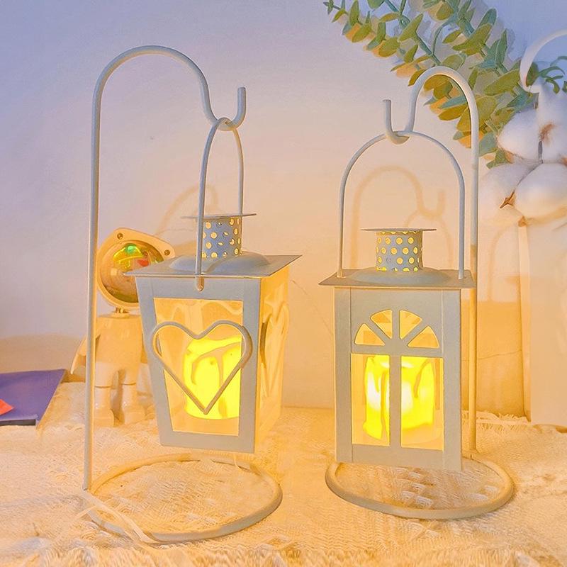 Candlestick Night Light: Bedside Table & Desktop Ornament for Atmosphere & Décor