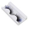 1 Pair 25mm Blue False Eyelashes Women Stylish Costume Party Reusable Long Curly Colored Fake Eyelashes 697A‑3C
