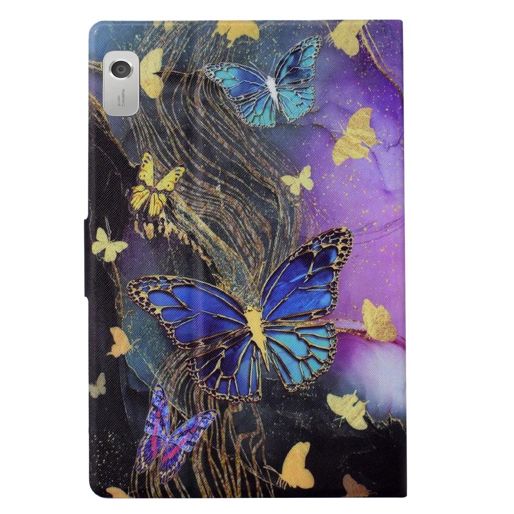 For Lenovo Tab M9 TB-310FU Case Pattern Anti-Collision Leather Shell with Auto Wake/Sleep Function