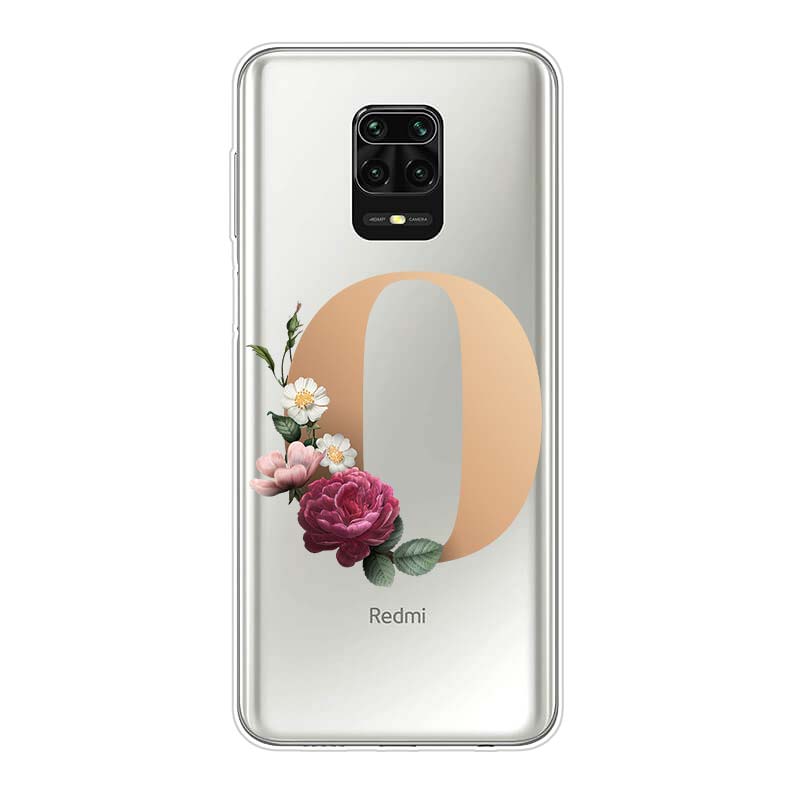 Letter Alphabet Flowers Z Silicone Cover For Xiaomi Redmi Note 10 10S 9 9S Pro Max 9T 8T 8 7 6 5 Pro 5A 4X 4 Phone Case