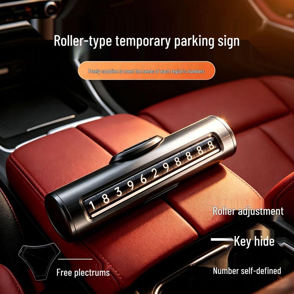 Multi-Functional Car Phone Number Plate with Night Vision for Temporary Parking