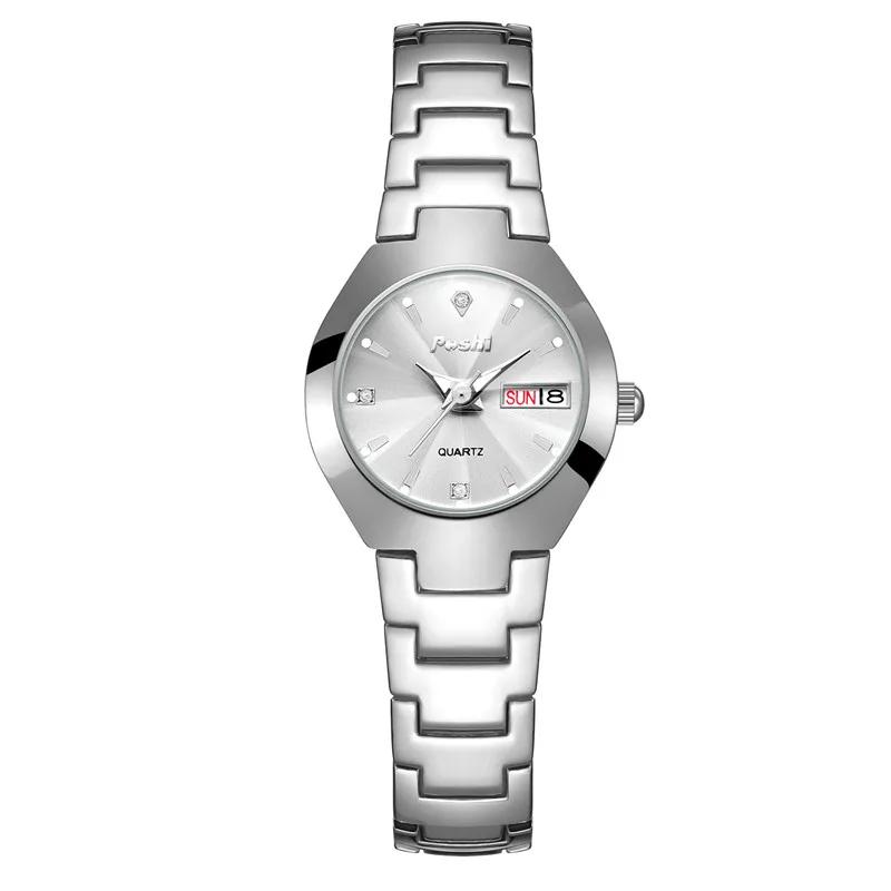 Luxury Women Watch Small Size Business Ladies Quartz Wristwatch Stainless Steel Band Waterproof Calendar Week Female Clock