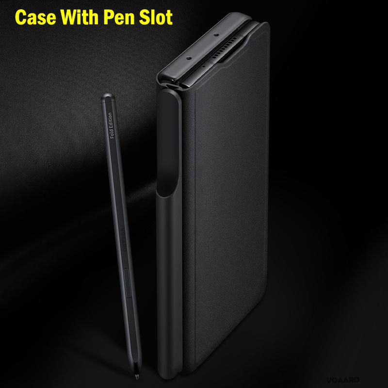 Capa Für Samsung Galaxy Z Fold 4 Fall Flip Leder Abdeckung Mit Abnehmbarer Stift Slot Halter Für Galaxy Z Fold4 5g Seite Stift Slot Fall