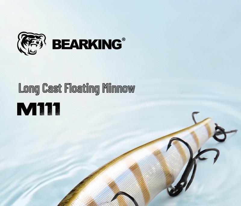 BEARKING 112mm 15g Floating Fishing Lure, Dives 1.5m, Model M111