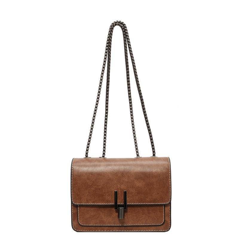 Retro small square bag women's bag popular new trendy fashion chain trendy versatile shoulder messenger bag