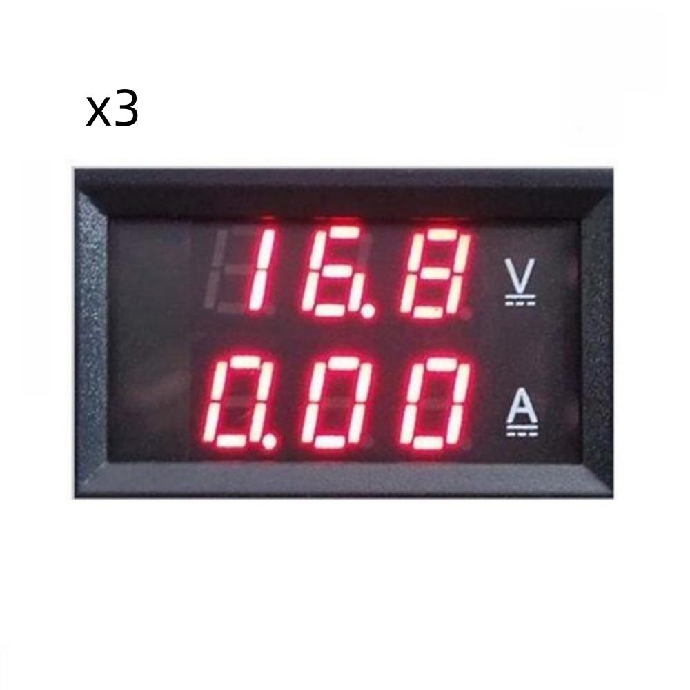 1/3/5PCS DC 100V 10A 0.28" Mini Digital Voltmeter Ammeter 4 Bit 5 Wires Voltage Current Meter Tester Red  Red Dual LED Display
