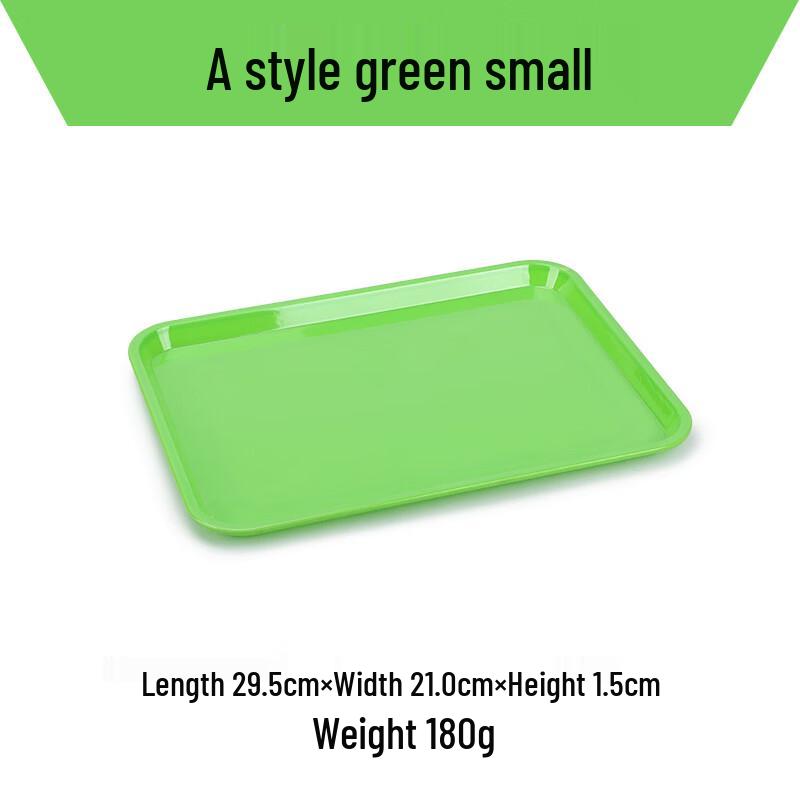 Small Green Melamine Rectangular Serving Trays (10-Pack)
