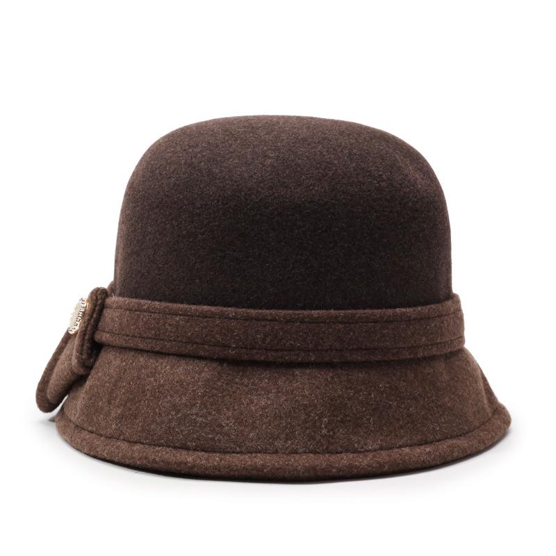 Damen Herbst/Winter Wollfilzhut - Trendig, Warm, Kuppel Eimer/Fedora Stil