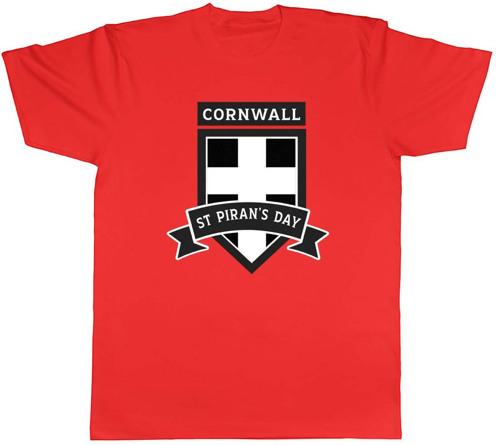 St Pirans Day Unisexs TShirt Cornwall Cornish Shield Unisex Tee Gift