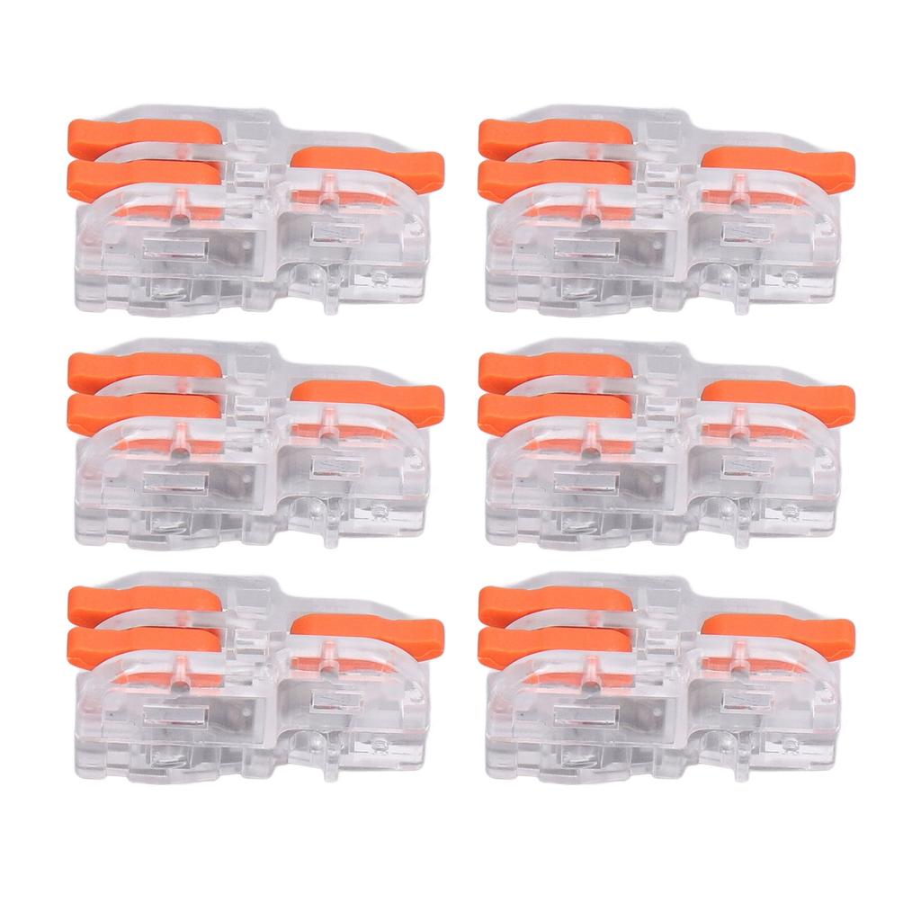 30PCS Quick Splicing Wire Connector Transparent PC Copper Stripping Terminal Splitter DF‑12