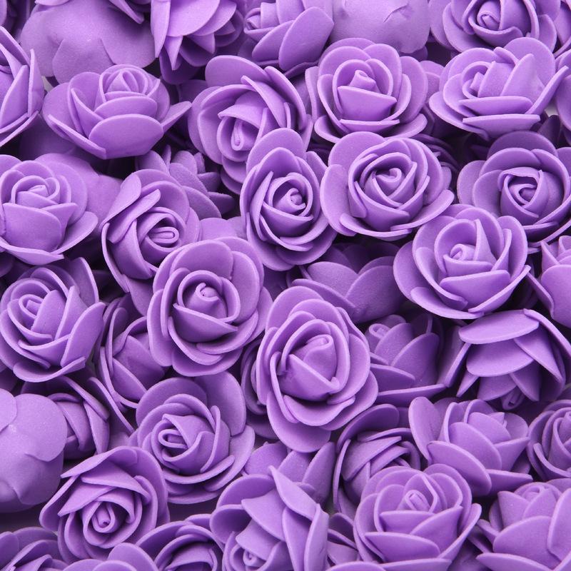 Uflower 100Pcs Artificial Foam Rose Flowers Head PE Fake Flower for Wedding Party Home Dceor DIY Bear Rose Valentines Day Gifts