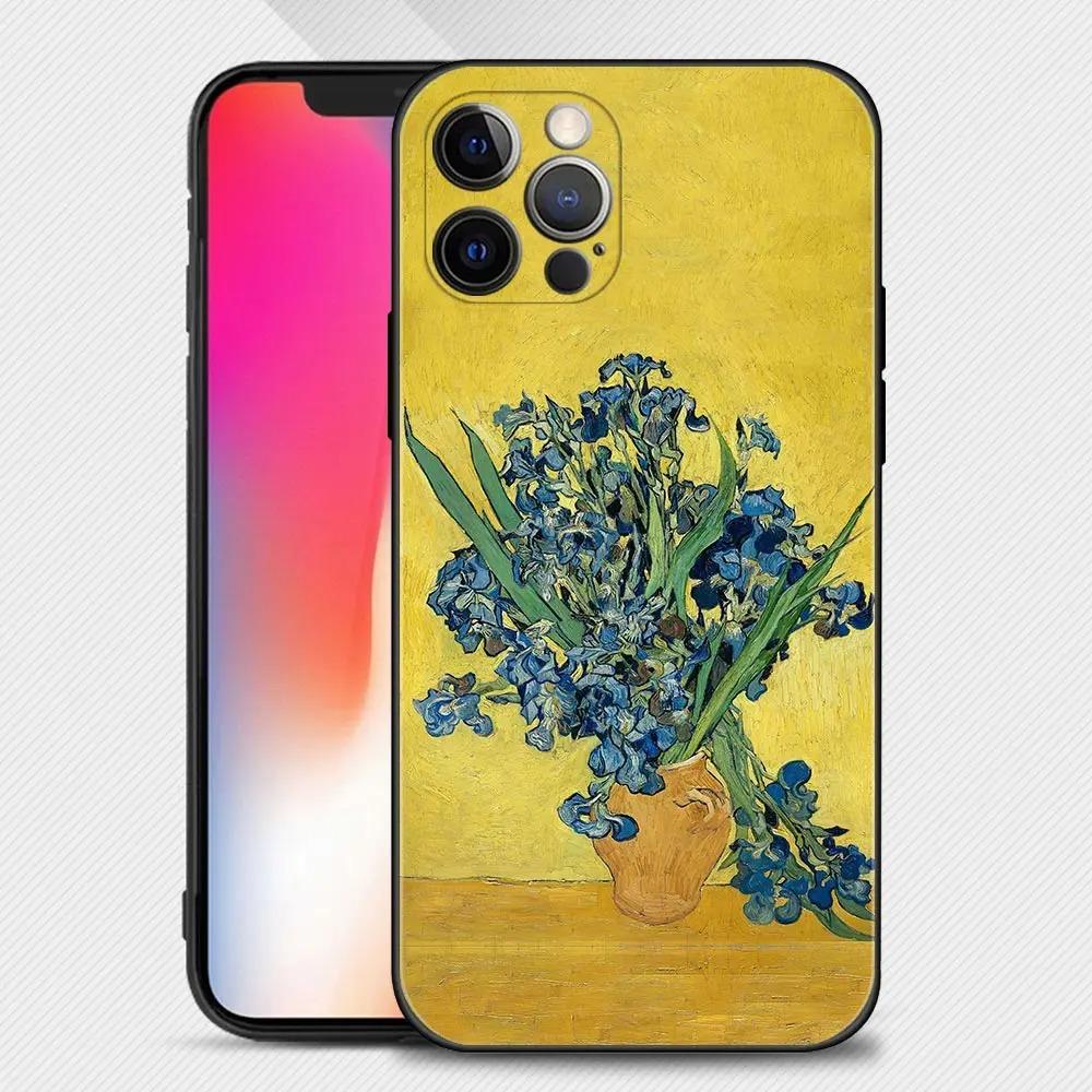Paintings Starry Night Van Gogh Phone Case For iPhone 16 15 14 13 12 11 Pro Max XS X XR 7 8 SE Cover