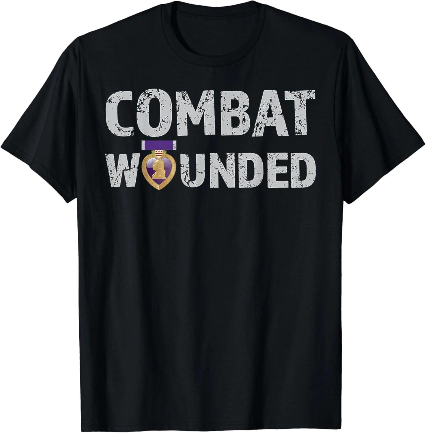 

Purple Heart Award Shirt Combat Wounded Veteran Tee Gift Unisex T-Shirt S