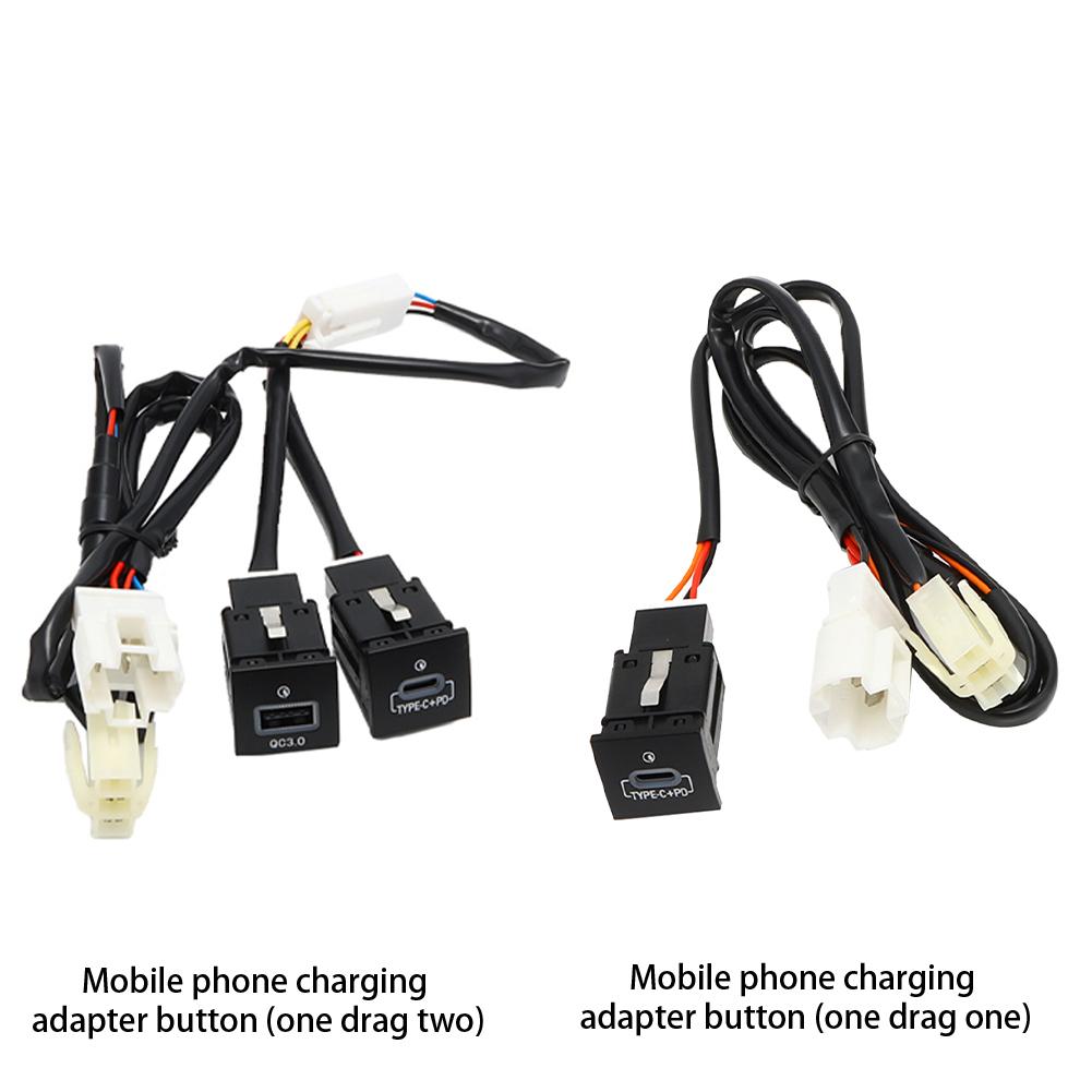 Nabíječka do auta USB PD QC3.0 Adaptér s rozhraním zapalovače cigaret Tlačítko USB Nabíječka na telefon Vhodné pro VW Golf 6 Jetta MK5 Scirocco 06-12