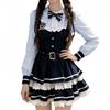 Lolita Cosplay Gothic Mori Gothic Princess Mori Sweet School Blue L [FULINE] Dress, Lolita, Girl, Mini, Style, Style, Cute, Ribbon, Girl, Lolita,